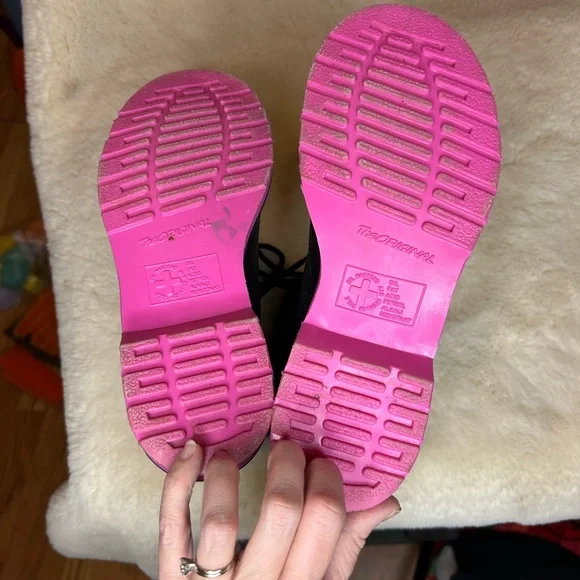 Dr. Martens 1460 Pink Sole Wanama Leather Jungle Zip Boots 6 - Picture 10 of 10